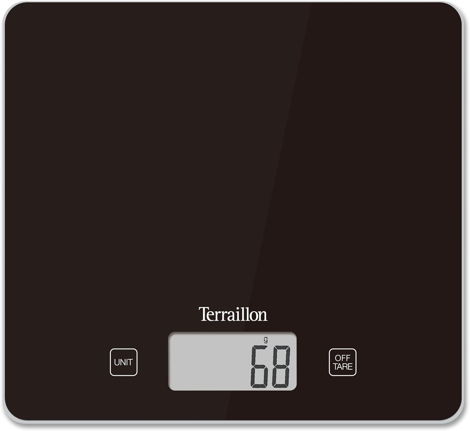 TERRAILLON Balance de cuisine électronique, Ultra compacte CLASSIC BLACK