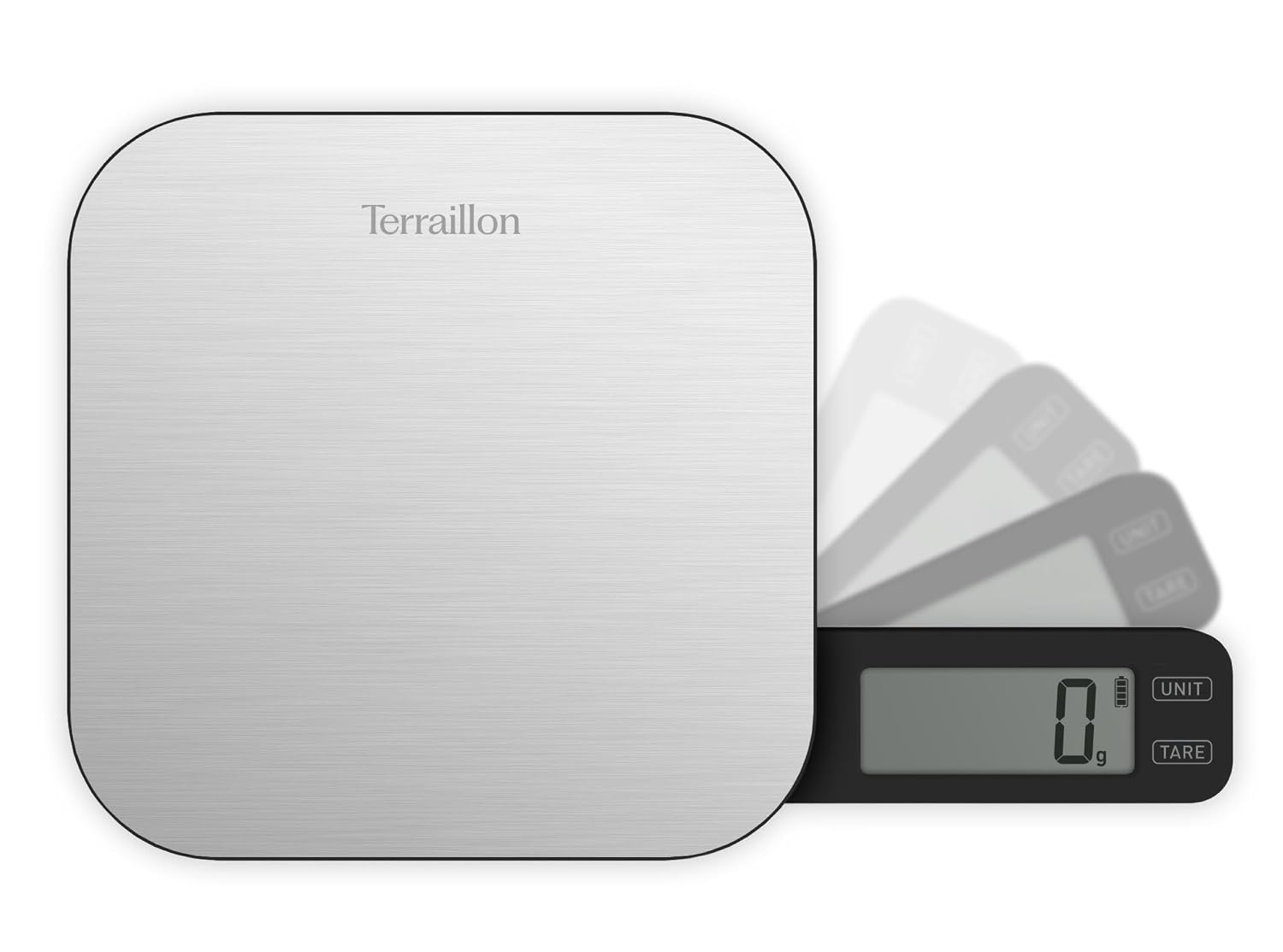 TERRAILLON Balance de cuisine électronique sans piles DYNAMO INOX